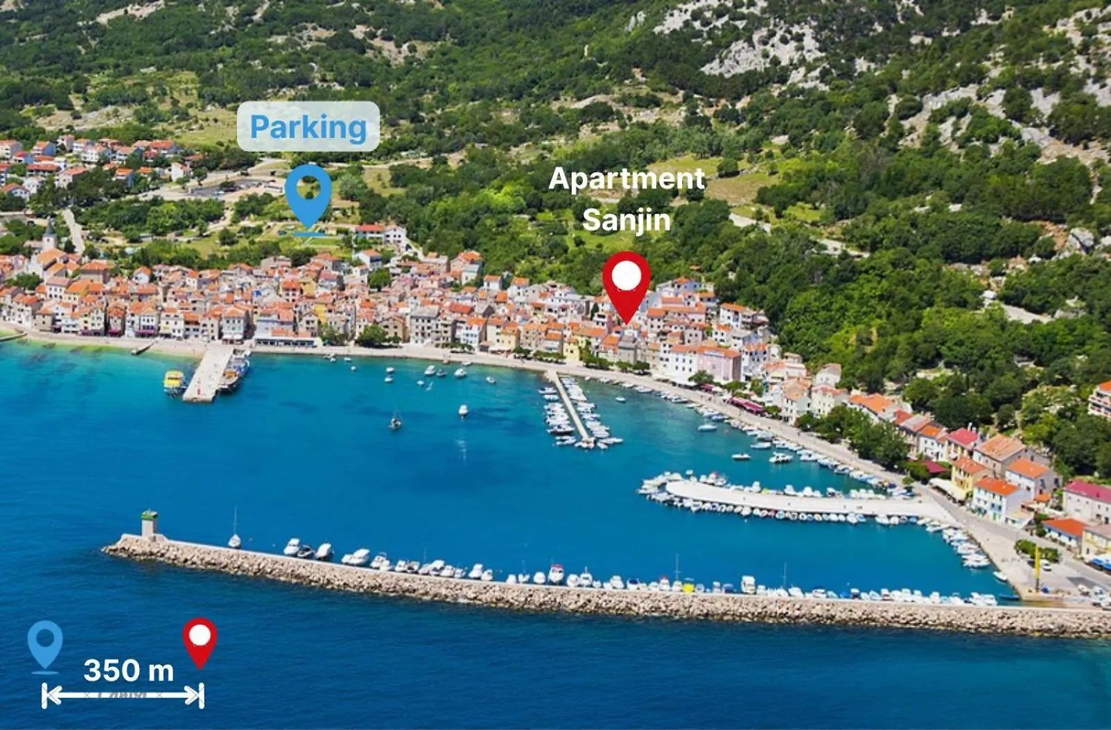 Apartment Sanjin With Sea View Baska